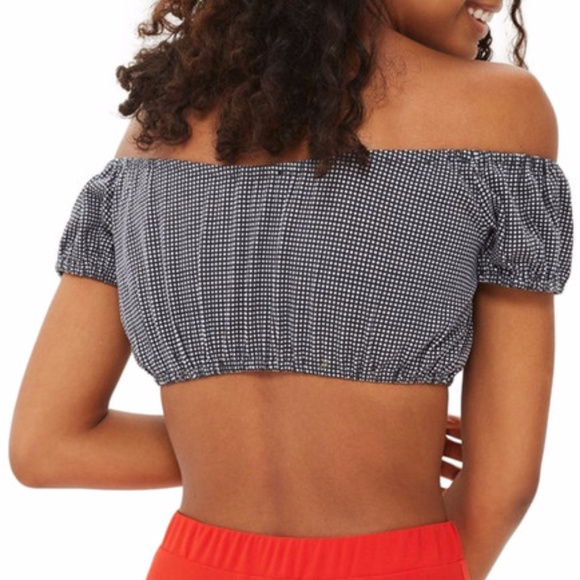 TopShop Embroidered Floral Crop Top - Picture 8 of 8